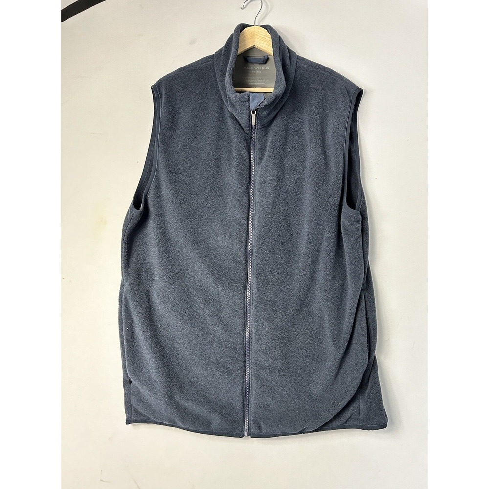 Mack Weldon Vest Mens Large Warmknit XL‎ Thermolite Fleece Full Zip Jacket Blue